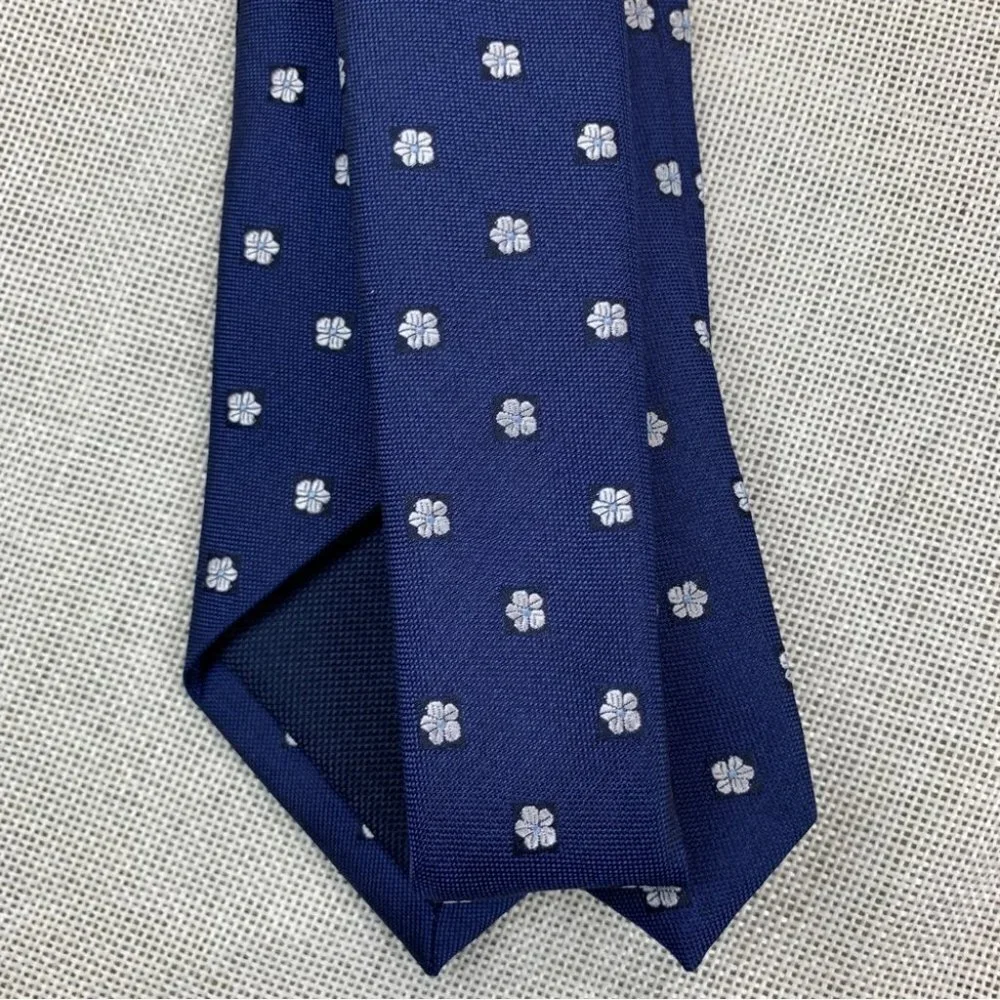 Club Room Mens Classic Floral Neat Tie Navy OS